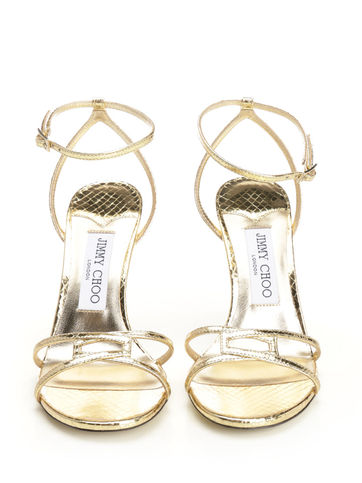 Jimmy Choo Leo Sandali - Oro | 169830e663bc4929c5a165a95867aa8372acb902