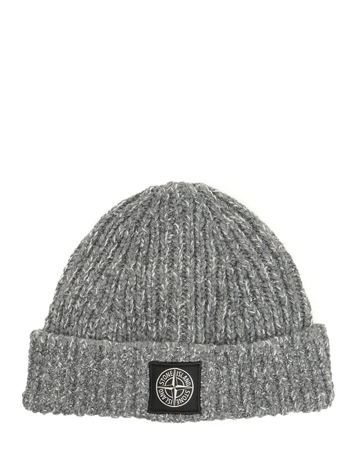 Stone Island Mouliné Wool Beanie Cappelli - Grey | 92ecdb6cb06c9439d9f80c75125b19bbef7a0778