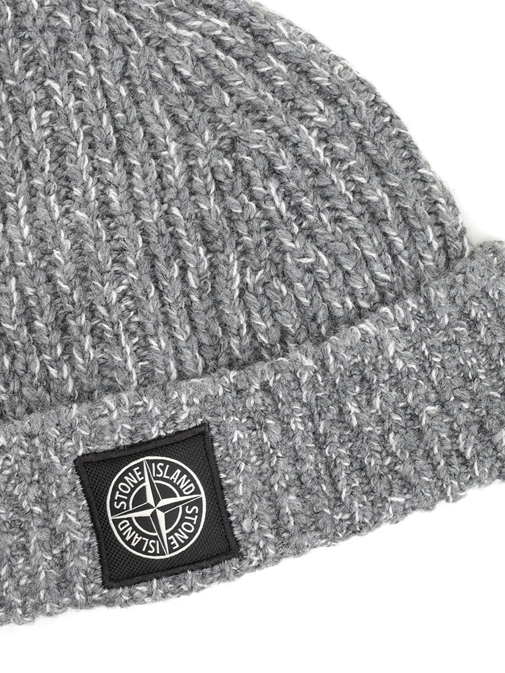 Stone Island Mouliné Wool Beanie Cappelli - Grey | aff1abac459e4117ca752e8192905ab0e9a214b3