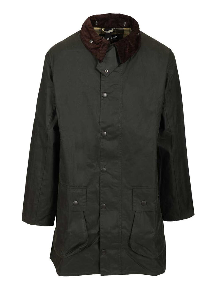 Barbour Border Waxed Jacket Giacche - Verde | 7e685d5145341bf6fa9bf6ece7a4ecefabd2ca57