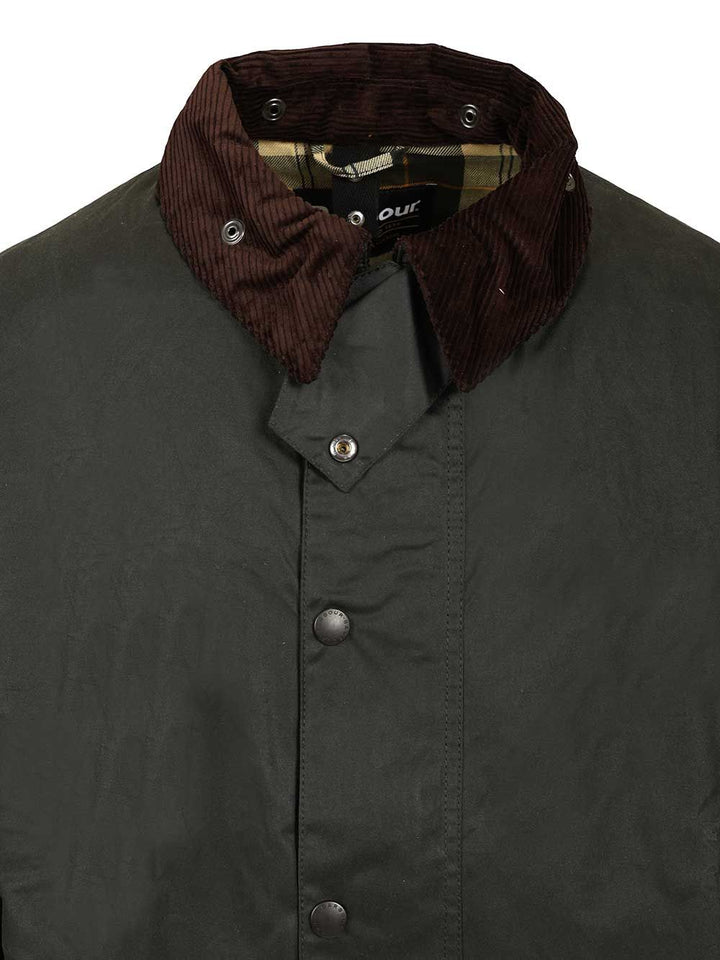 Barbour Border Waxed Jacket Giacche - Verde | 24e55da0bec8d944cb18d81a759bc6d1838ee6a8