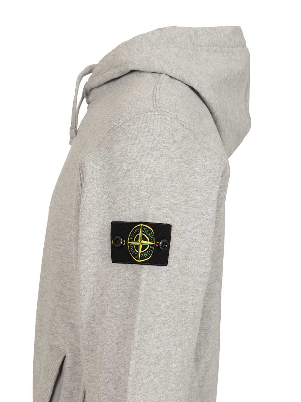 Stone Island Organic Cotton Hoodie Sweatshirts - Grey | 13a4c1fe79576babf625ca4561c161c3adb114ef