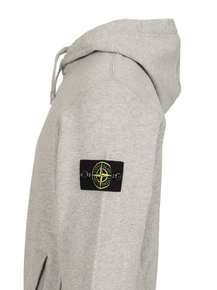 Stone Island Organic Cotton Hoodie Sweatshirts - Grey | 13a4c1fe79576babf625ca4561c161c3adb114ef