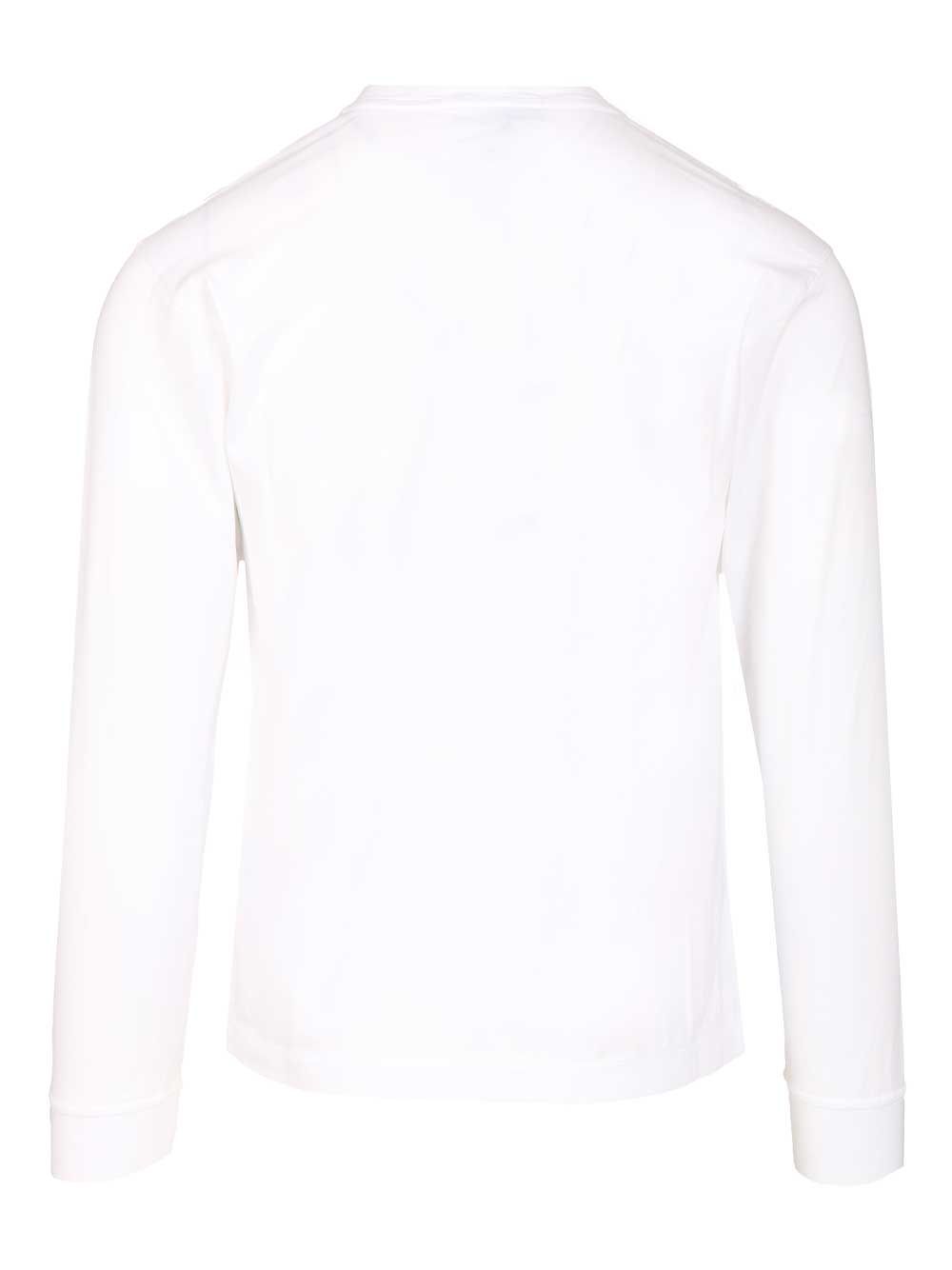 Stone Island Long-Sleeved Cotton Jersey T-Shirt - Bianco | 8dfcadbe1492a8dbf667e61297cec4af587abf68