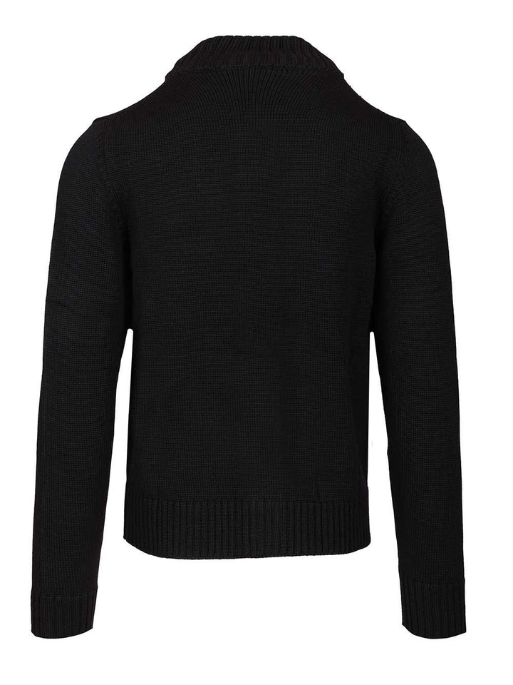 Al Duca D'Aosta Knitted Bomber Jacket Knitwear - Blu | 7c897d27283c81432d0427b8f1186c91218f1878