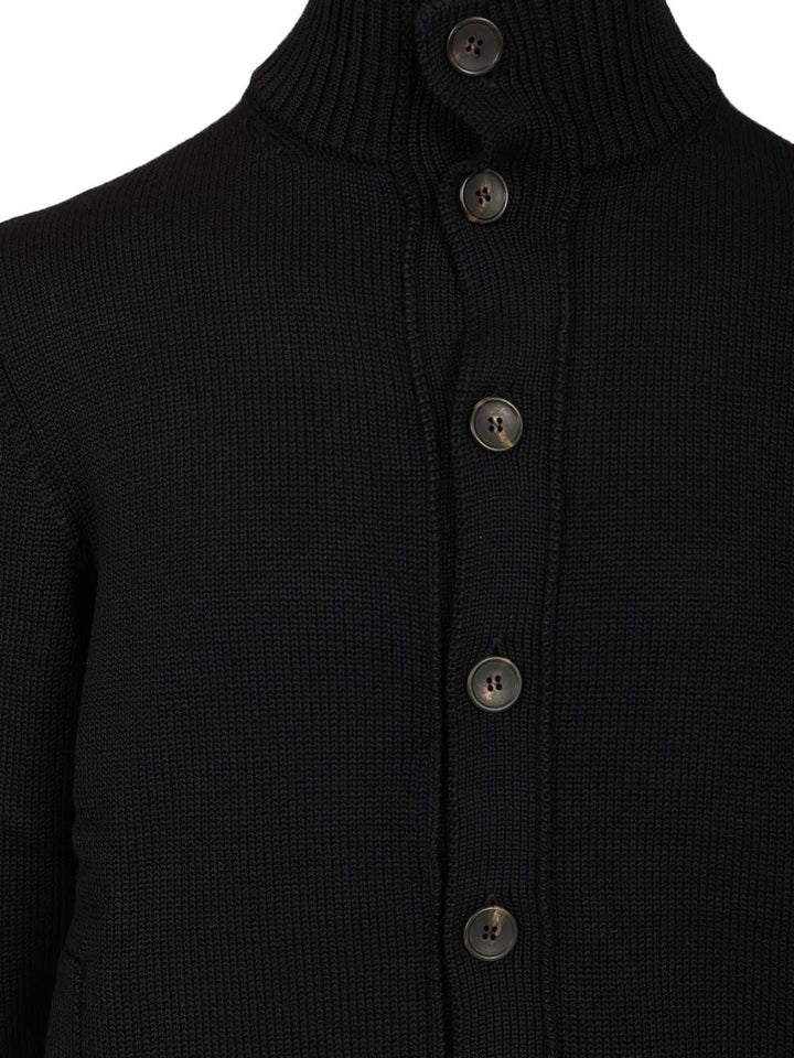 Al Duca D'Aosta Knitted Bomber Jacket Knitwear - Blu | 8b826c6ca196e14214ab030258c919a746441324