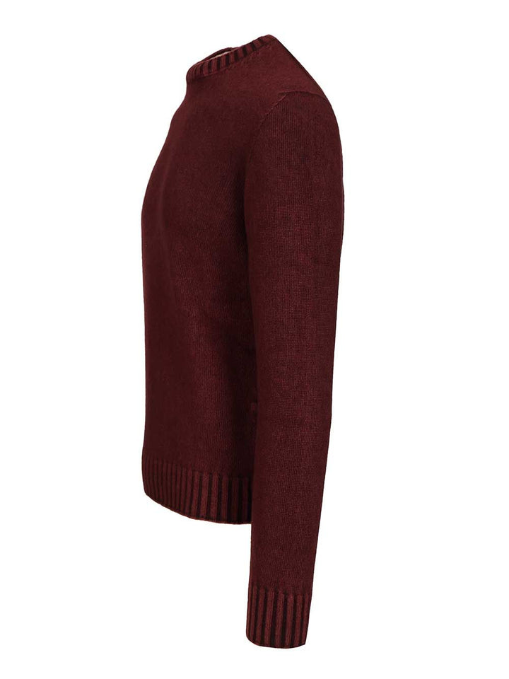 Al Duca D'Aosta Crewneck Sweater Knitwear - Bordeaux | e367440b7bbea298fee2c6088f400accb35d3cbe