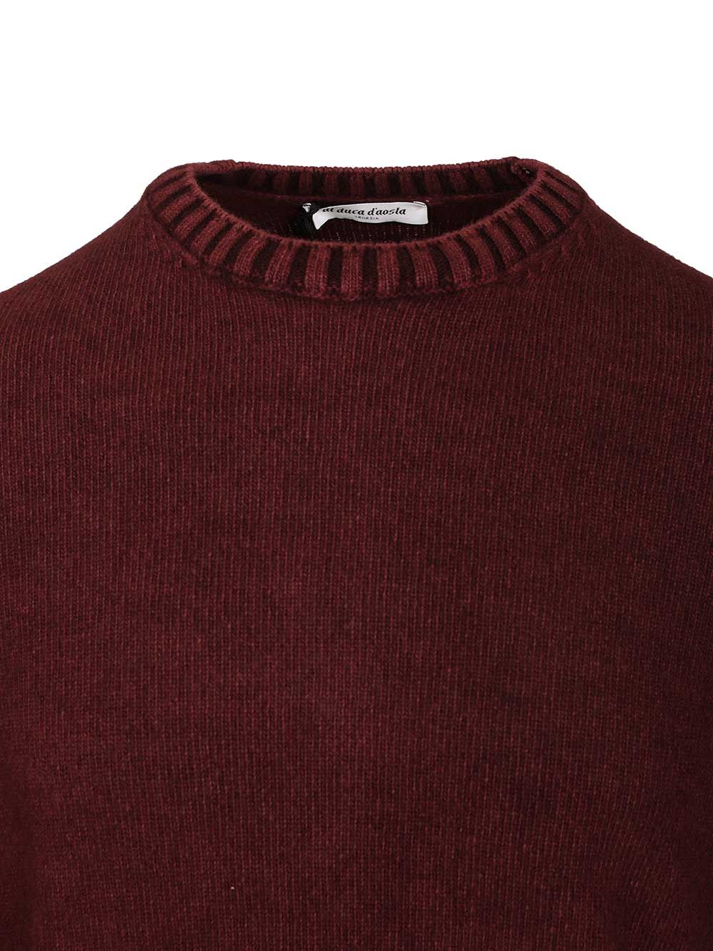 Al Duca D'Aosta Crewneck Sweater Knitwear - Bordeaux | 06ceda0025a8e3e182d53fd8effcfddd20142f7a