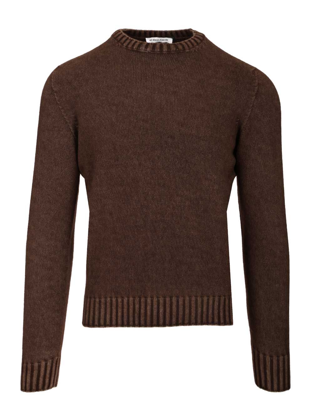 Al Duca D'Aosta Crewneck Sweater Knitwear - Marrone | ad146fafd86ace045878e3ff578149c8f96b6fc3