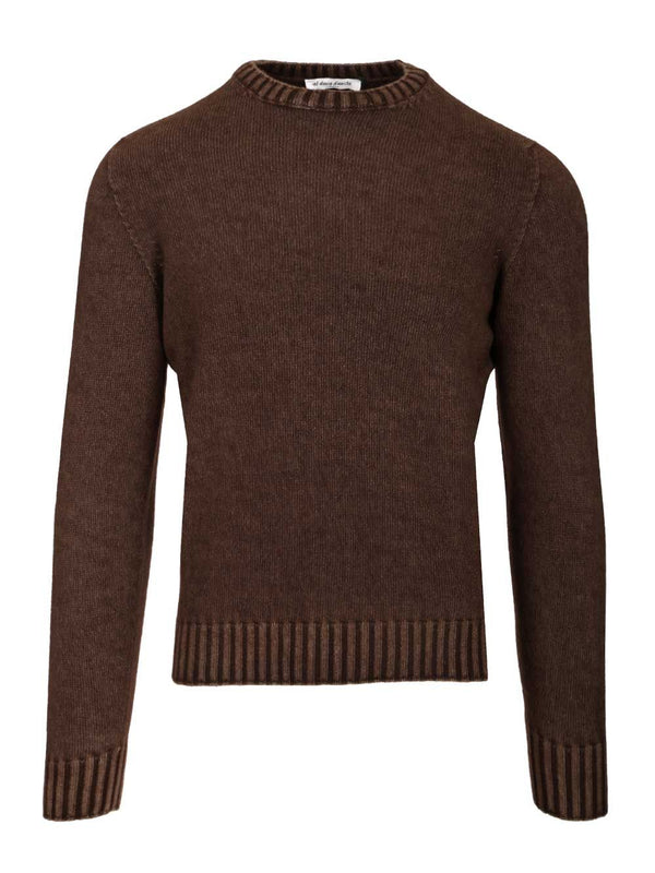 Maglione Girocollo Maglieria Marrone