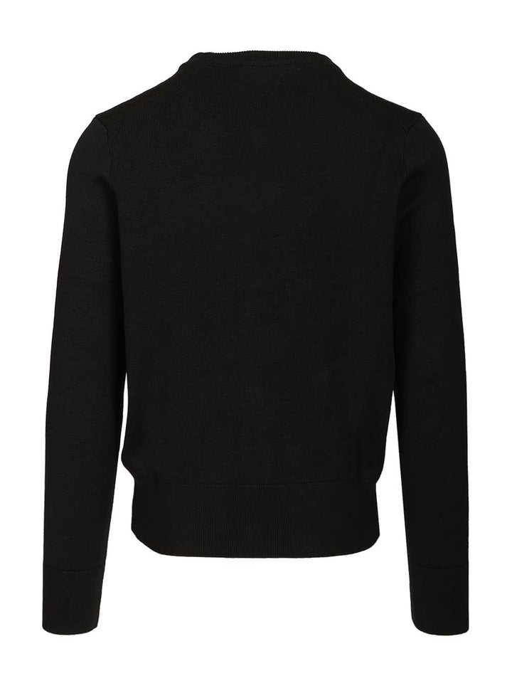 Ami Cardigan In Merino Wool Knitwear - Nero | 6250ad3de9d268846962f8684f2eead3d1ec23c4