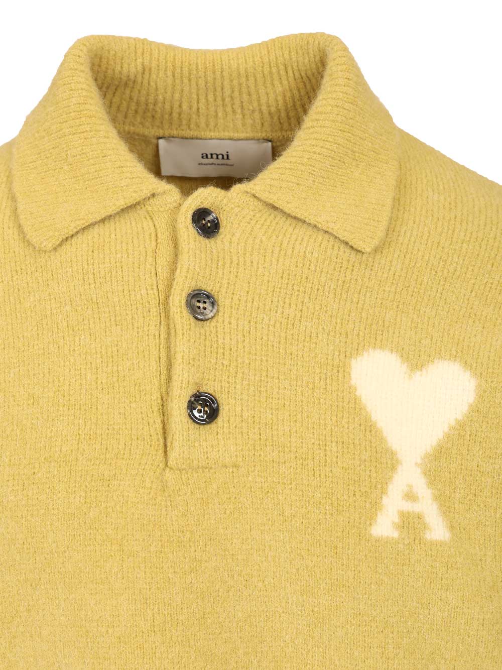 Ami Ami De Coeur Polo Shirt Knitwear - Giallo | d4adffbfb48d30bfe59fc5150b0745554ba07ed9