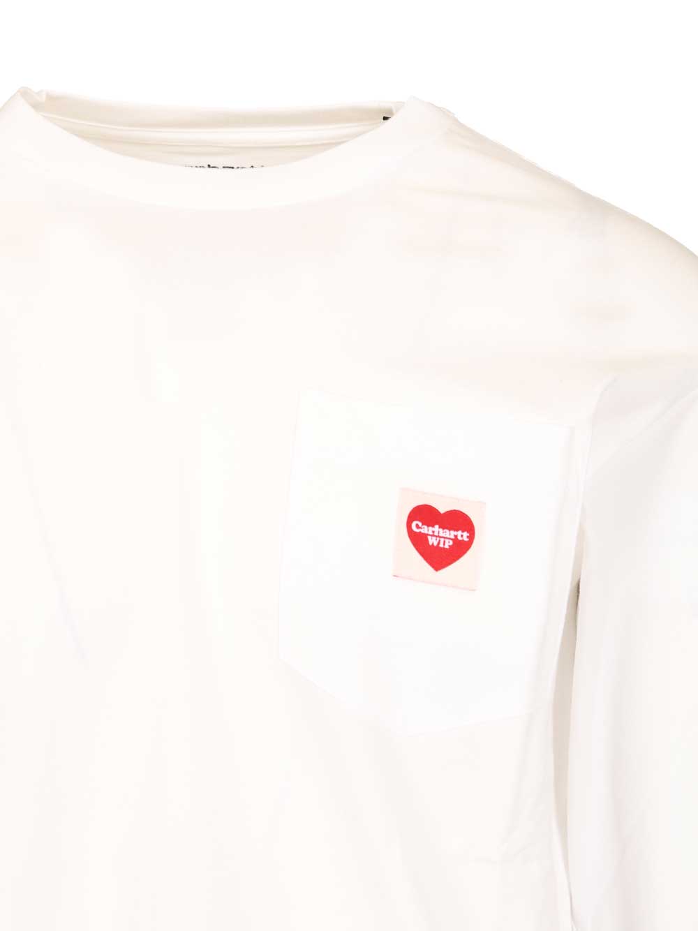 Carhartt Wip L/S Pocket Heart T-Shirt - Bianco | 17c1277c8e3f3ec63bdc78895f6fab3eaaca2d7f