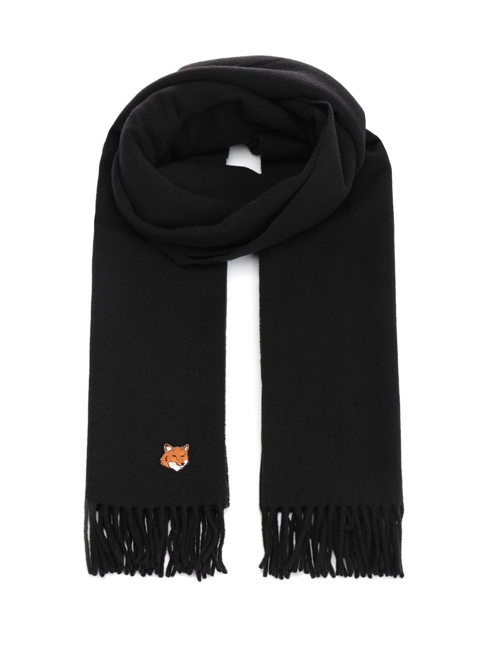 Maison KitsunÉ Fox Head Scarves And Foulards - Nero | 805b7078816c2e66cfb6081b8af25567a50dee26