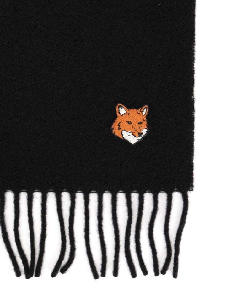 Maison Kitsuné Fox Head Sciarpe e Foulard Nero