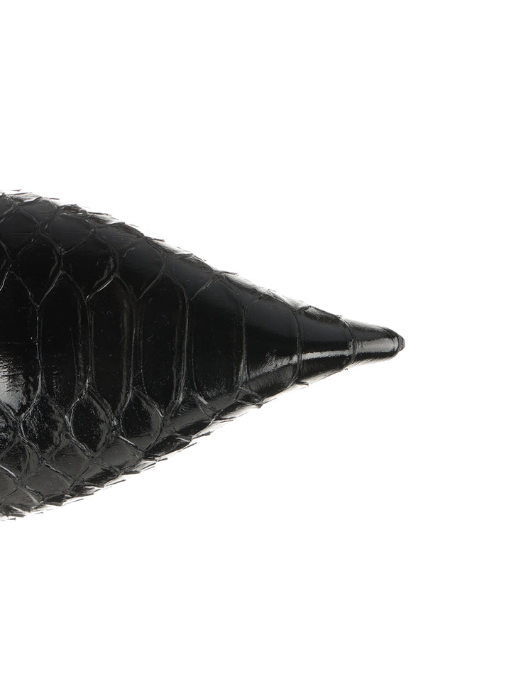 Tom Ford Snakeskin-Effect Leather Decollete - Nero | 50696135da6debb3bb70a4e9e07bceca6335396b