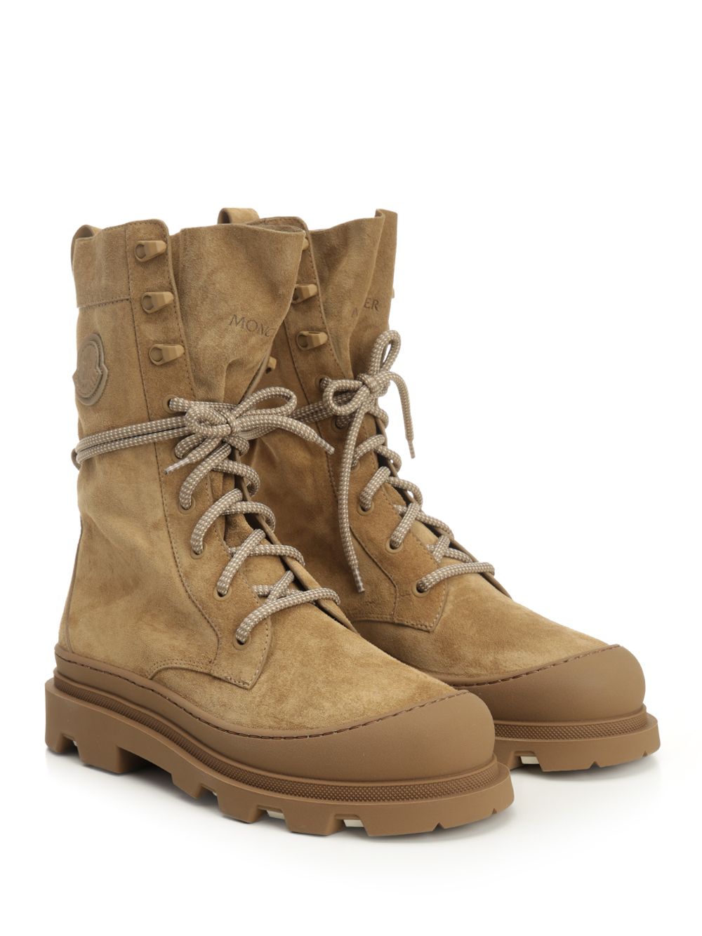 Moncler Vera High Suede Boots - Beige | 76873692a8ec1c5aa713047bf99ad90fe8492e68