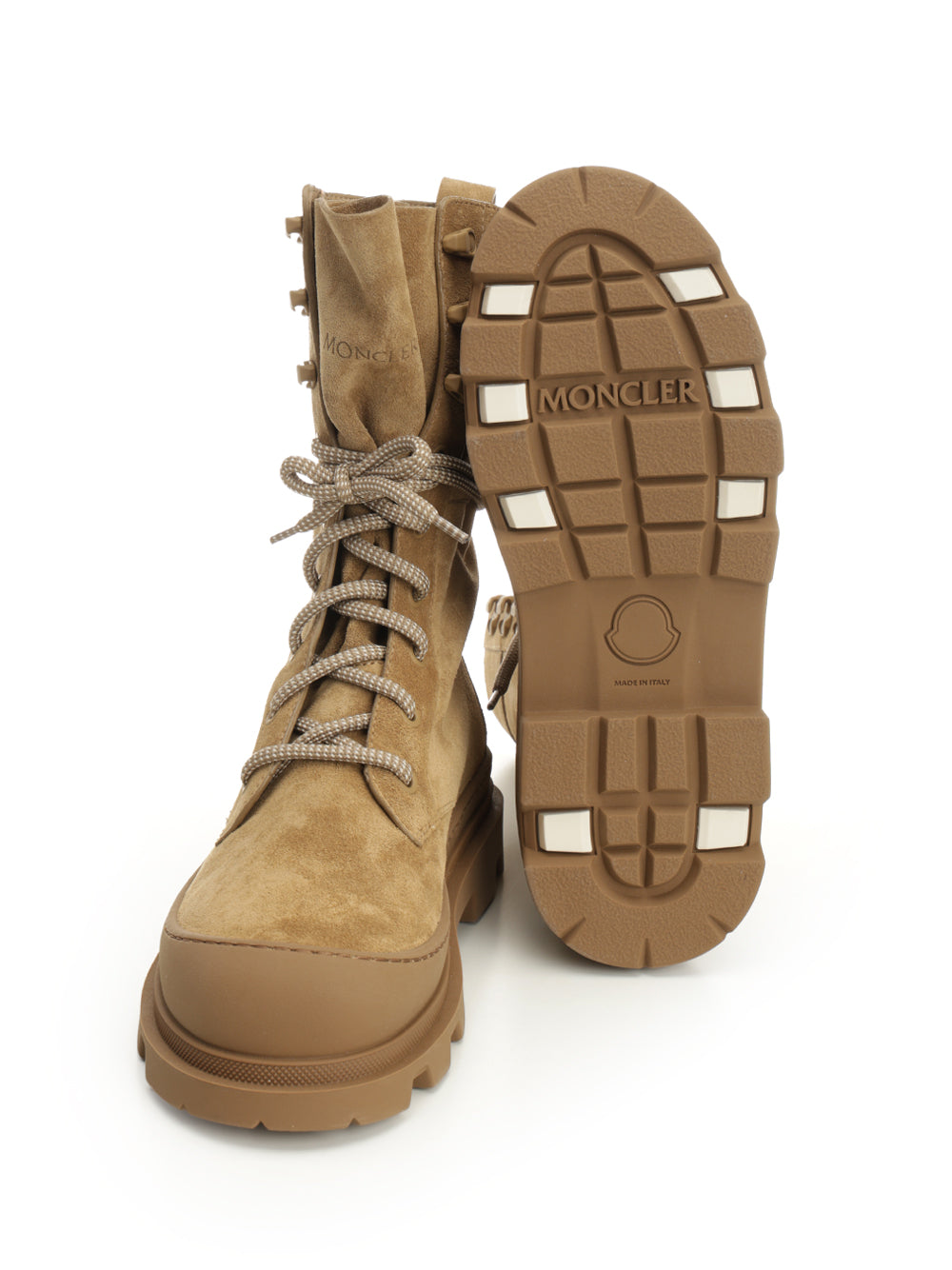 Moncler Vera High Suede Boots - Beige | 6a764adf83064930f39b316b89439f1f96f105a7