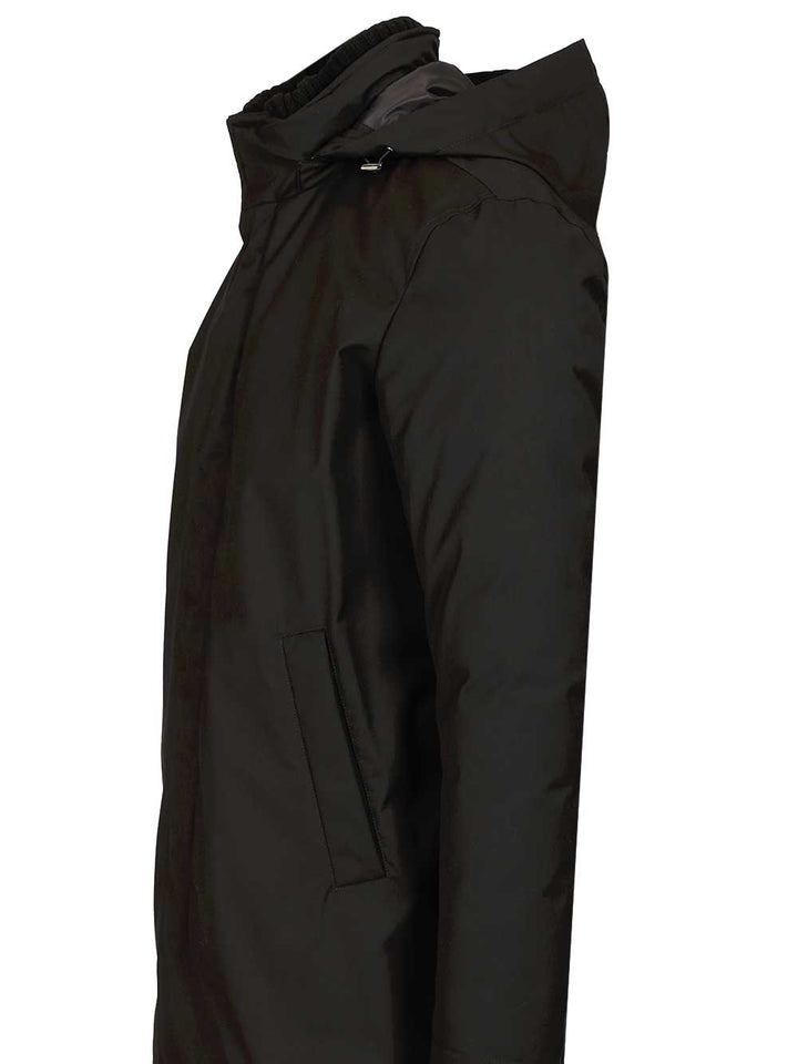 Herno Parka In New Business Technical Fabric And Ultralight Nylon Giacche - Nero | 08029e54ef30a44adb8cd61d6246082a88693c16