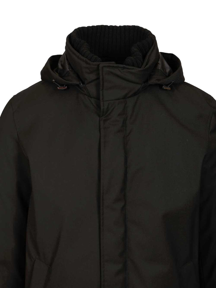 Herno Parka In New Business Technical Fabric And Ultralight Nylon Giacche - Nero | e6566e540751f54be413a05e57be194699f4c9e4