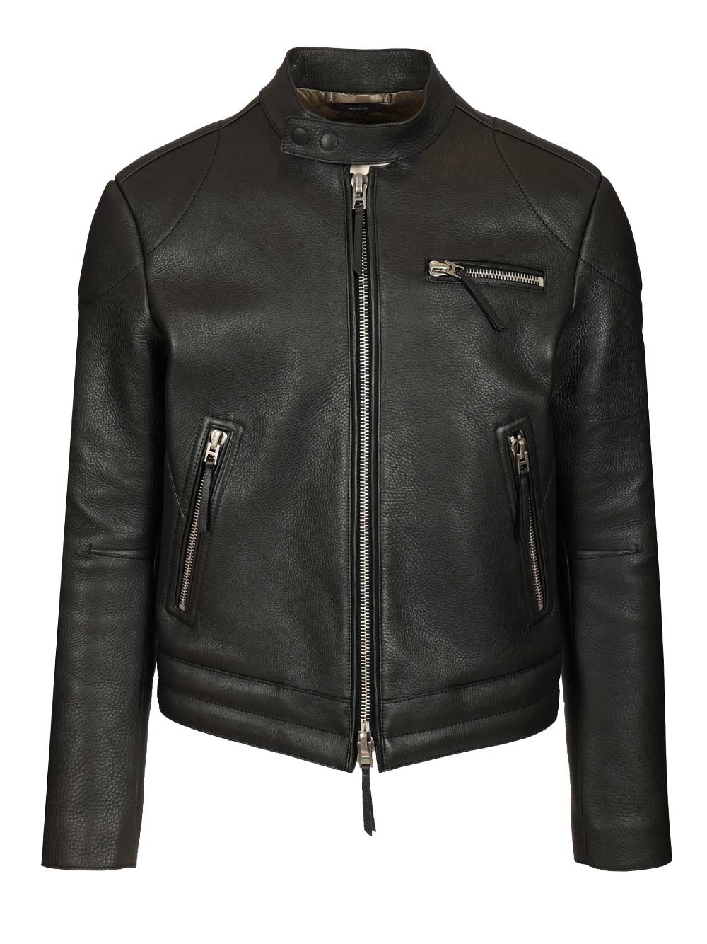 Tom Ford Biker In Full Grain Leather Giacche - Nero | bdf06f730a48399c436ff97bd19f25f4b7fdcd4f