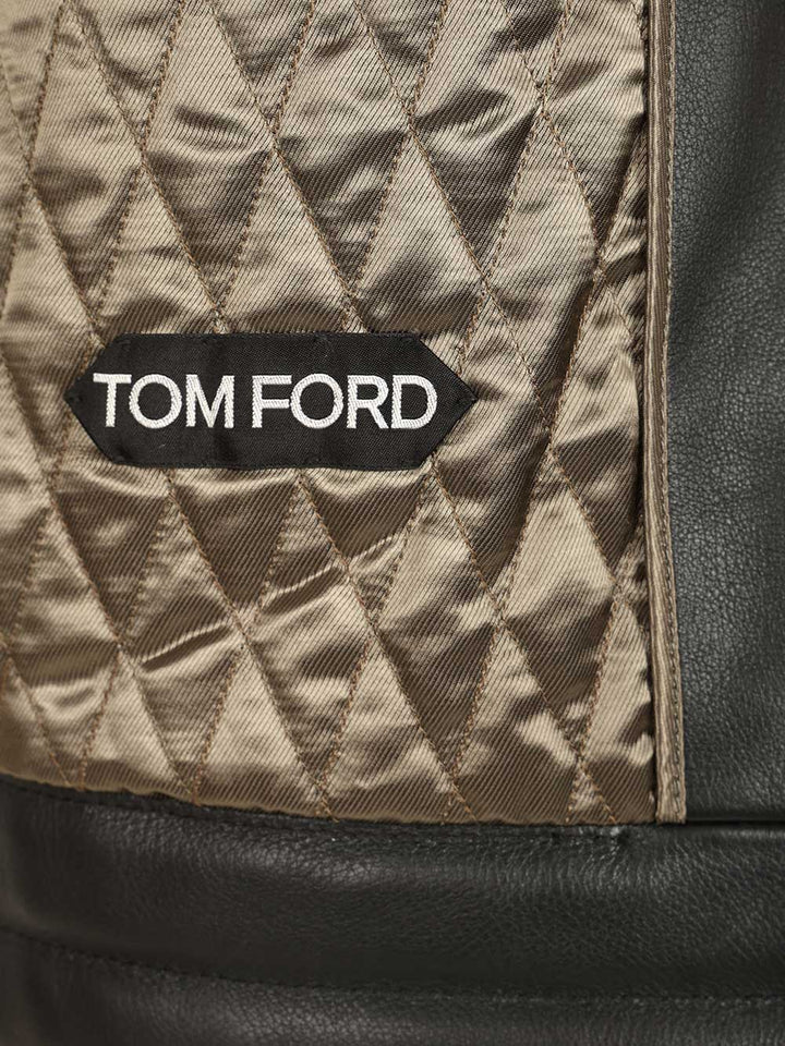Tom Ford Biker In Full Grain Leather Giacche - Nero | cac28e9721ebc4435ee718c207654e3ee3d43436