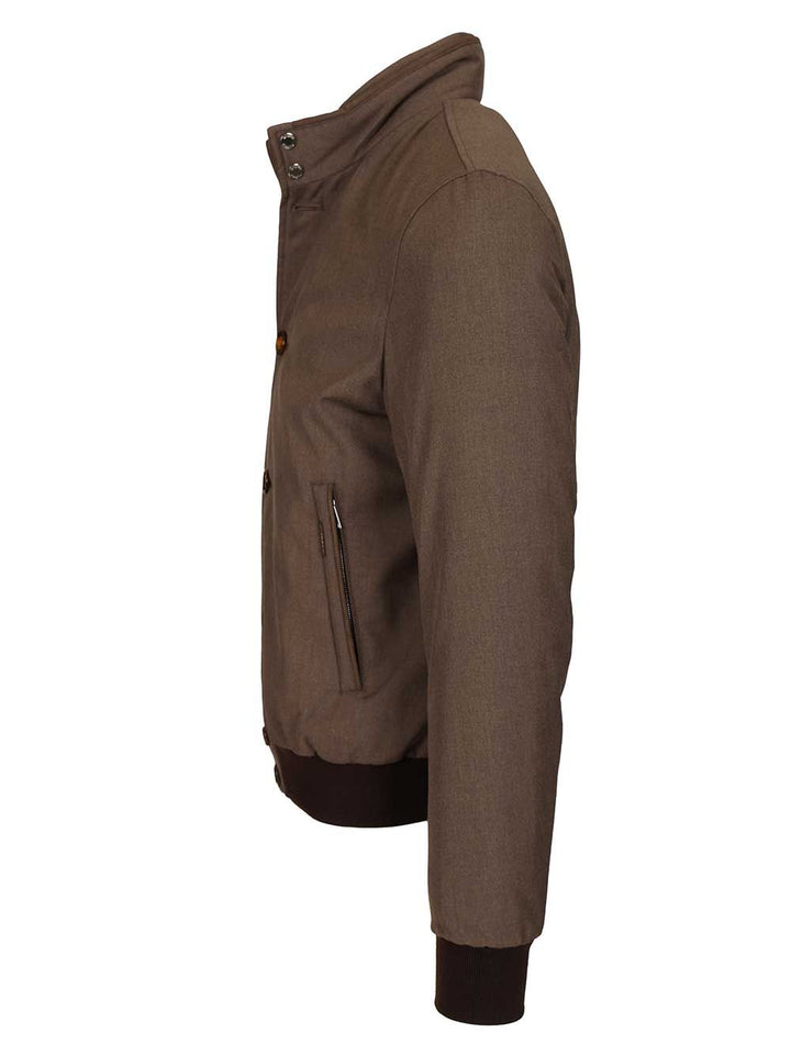 Moorer Suede Bomber Jacket Giacche - Beige | 46838023ac6813d098f1e48bceb1de66f22d11a2