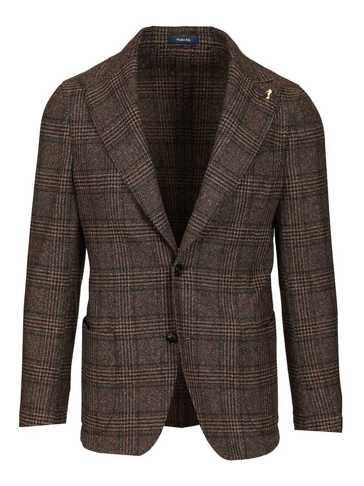 Guarinucci Prince Of Wales Blazer Giacche - Marrone | 054891e1f8bbe9812c244ab4df979e1af38a65c0