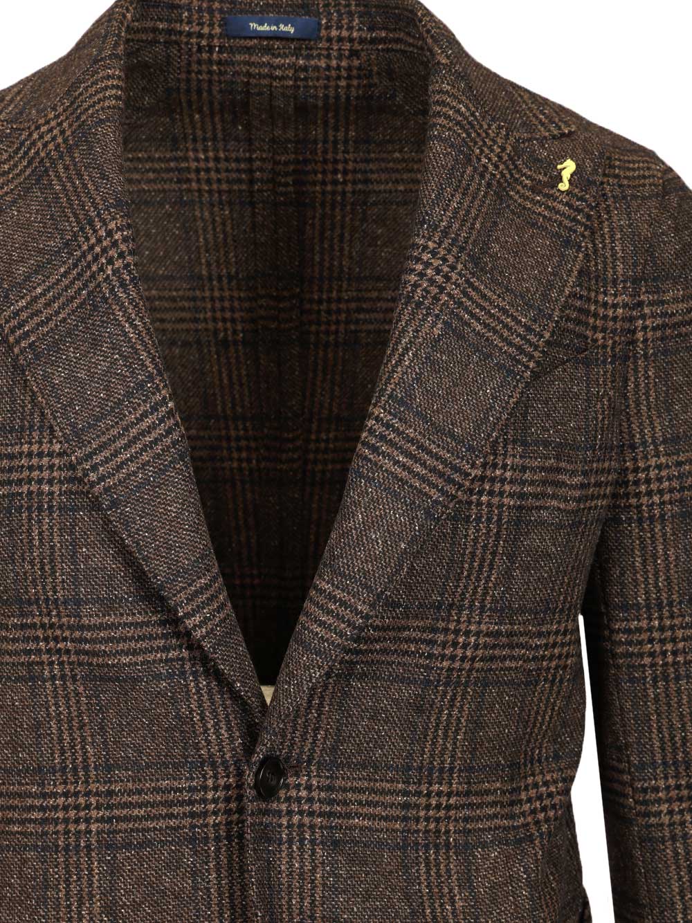 Guarinucci Prince Of Wales Blazer Giacche - Marrone | 18db46a472abb5d2033497be2b9912915b125104