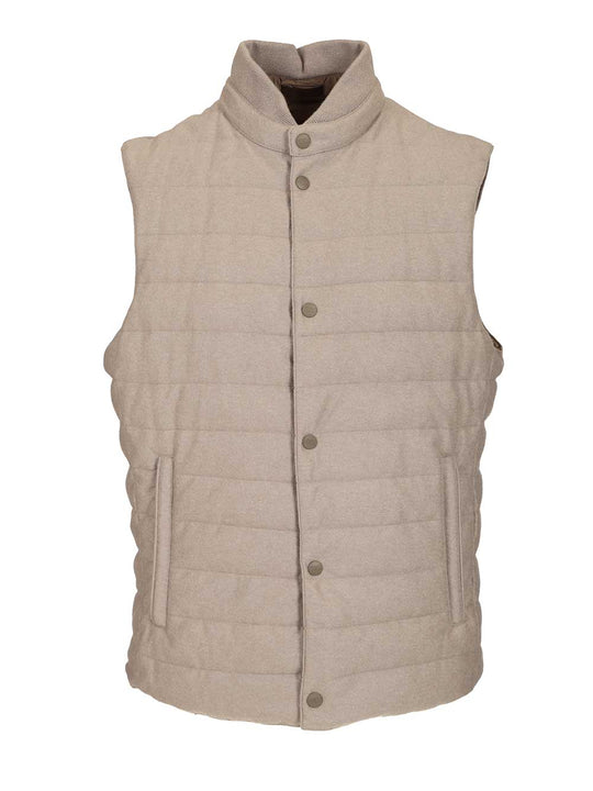 Quilted Vest Knitwear Beige