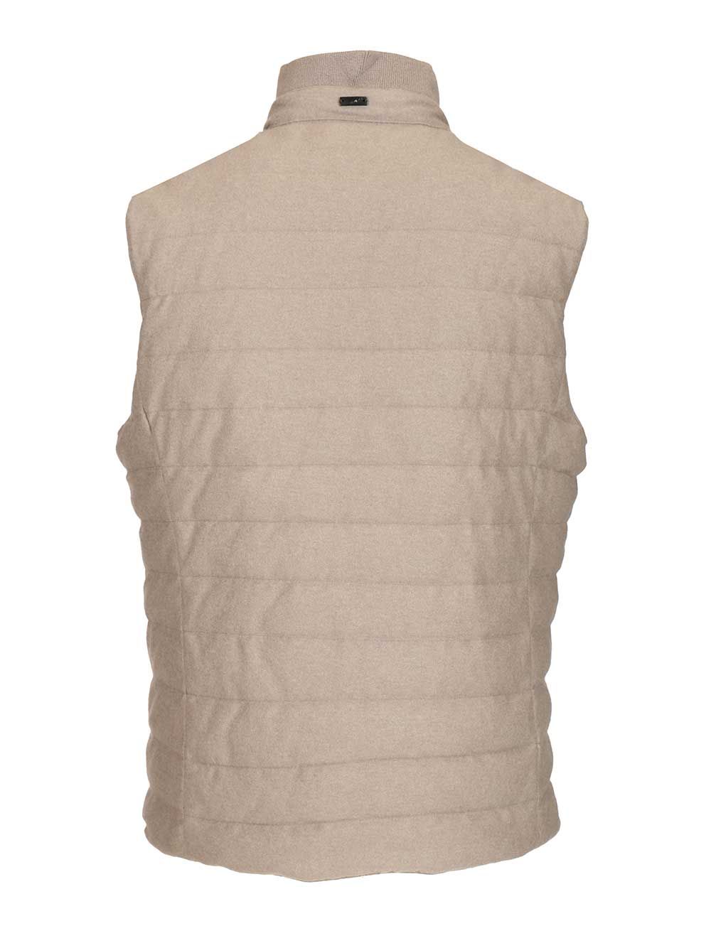Fedeli Quilted Vest Knitwear - Beige | 10384329907d06cc1ac43e63b5fbe282080b279f
