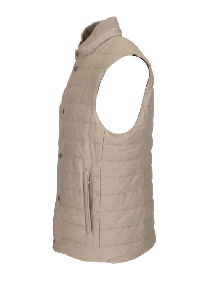 Fedeli Quilted Vest Knitwear - Beige | 0e5ee7beee625c3617c1cdff784c94c4cc6a2611