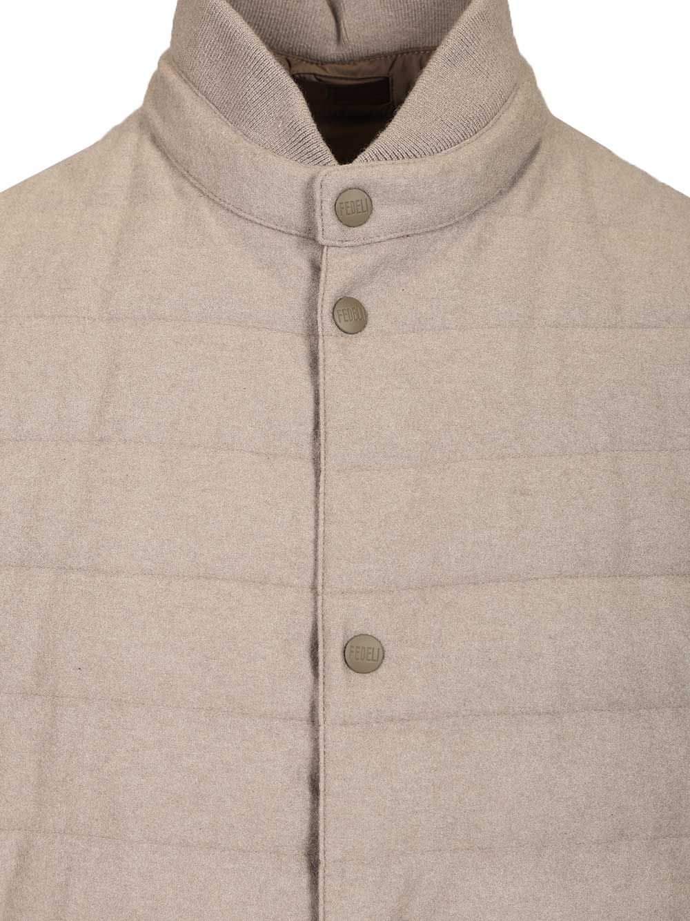 Fedeli Quilted Vest Knitwear - Beige | e2986c33f92f657ec842000d521832775cda7a26