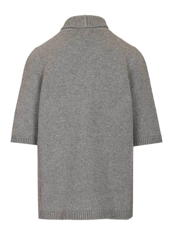 AlaÏA Cashmere Blend Turtleneck Knitwear - Grey | 40811cfe18dc11c267f00cd78a650c0772ff55a5