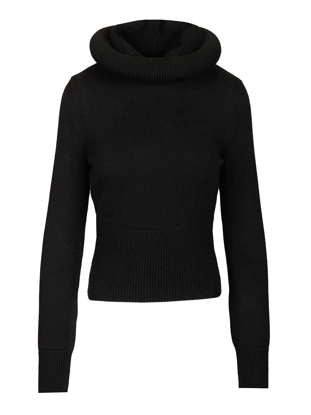 AlaÏA Hooded Jumper Knitwear - Nero | 7ed48e7e5a371a59f01a1b9ce9b46afe8aa421f7