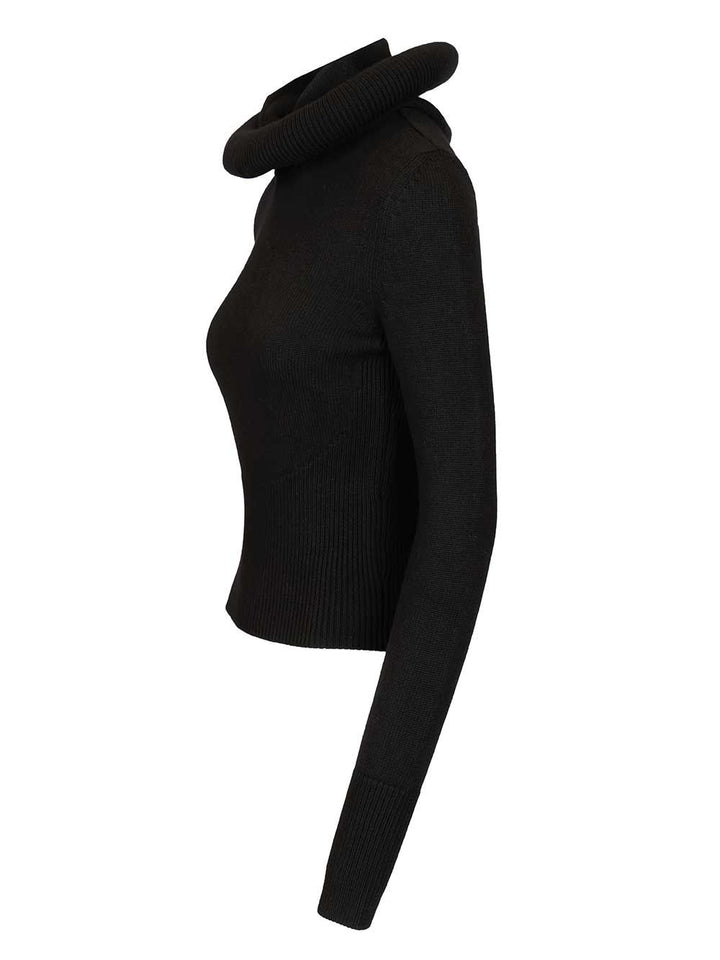 AlaÏA Hooded Jumper Knitwear - Nero | 1e4aa0b724c3efa17ea4998679ceab141ec42c9a