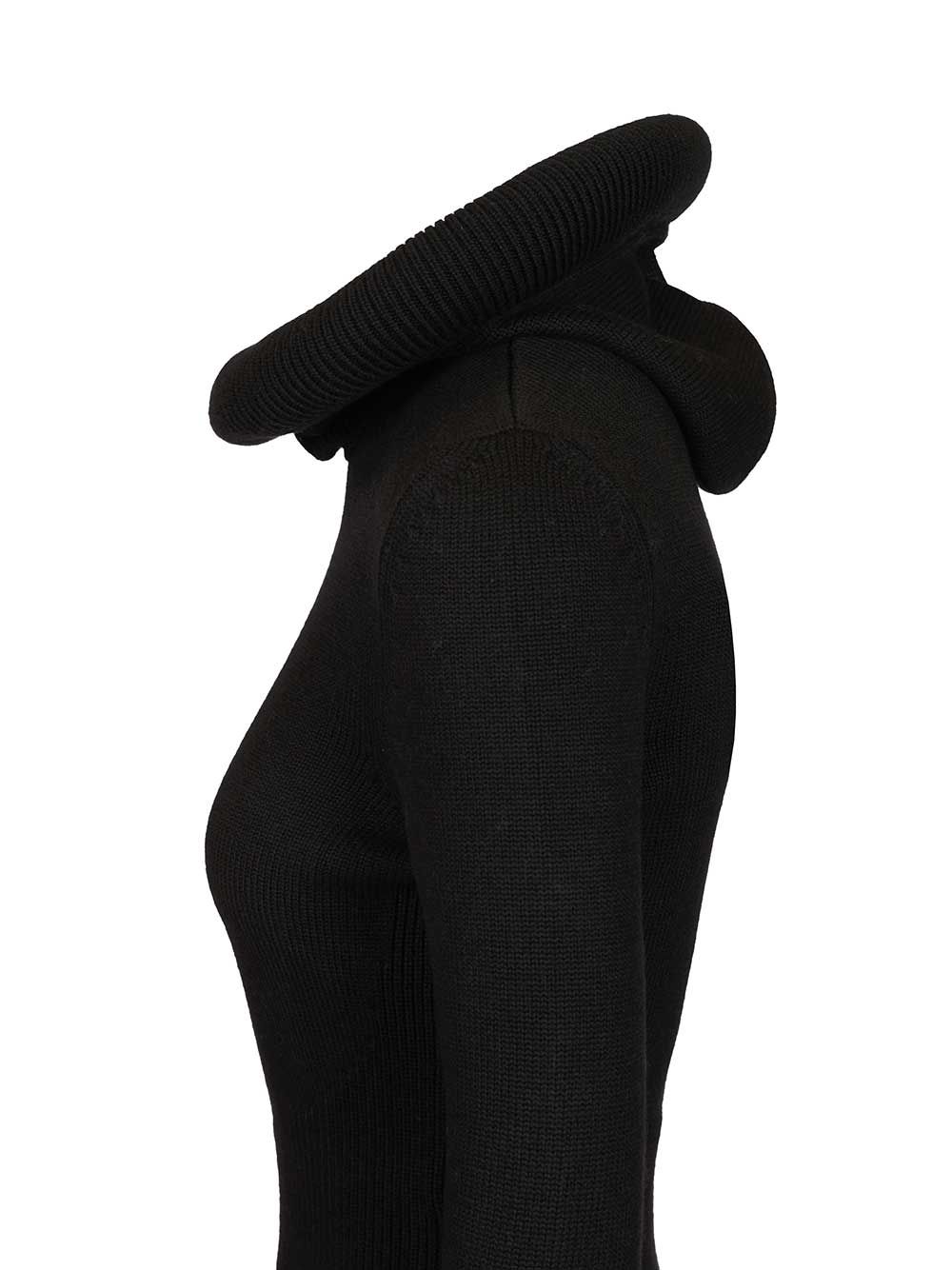 AlaÏA Hooded Jumper Knitwear - Nero | ccd53a03838e22ca3100215f7cafa2c21a225a4f