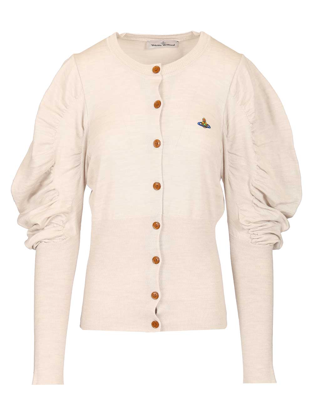 Vivienne Westwood The Eli Wool Cardigan Knitwear - Bianco | 987129555e512d2da7fab8cedf83c2a02d0c6d1b