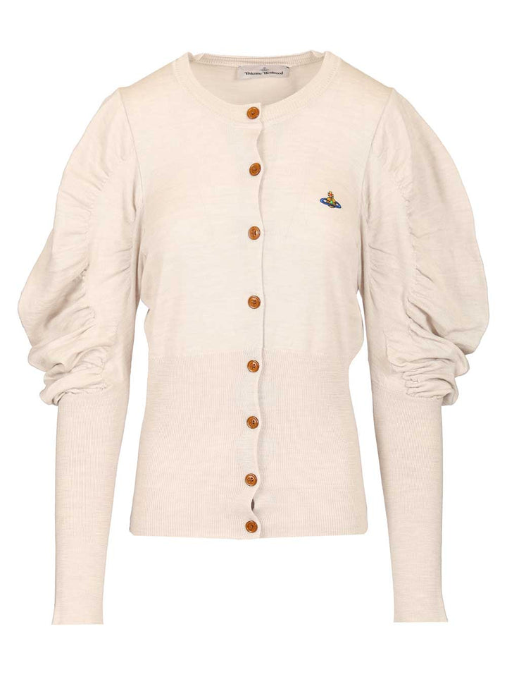 Vivienne Westwood The Eli Wool Cardigan Knitwear - Bianco | 987129555e512d2da7fab8cedf83c2a02d0c6d1b