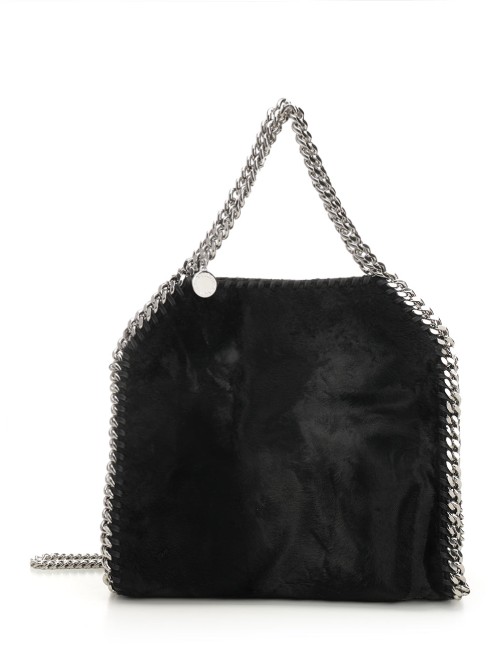 Stella Mccartney Mini Falabella Brushed Velvet Tote Bag Crossbody Bags - Nero | 0033ee38e29d9eef5933c4796bb7ae40ca7d3fd1