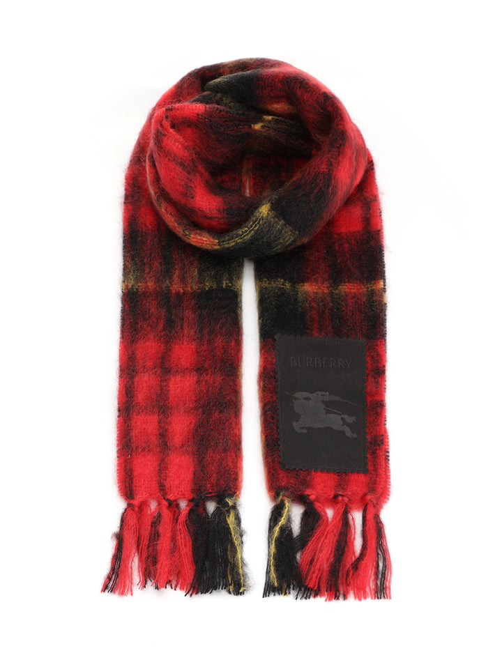 Burberry Check Wool And Mohair Scarf Scarves And Foulards - Rosso | c4ae6c1316ba745c00d5e79cb4c5433aca404375