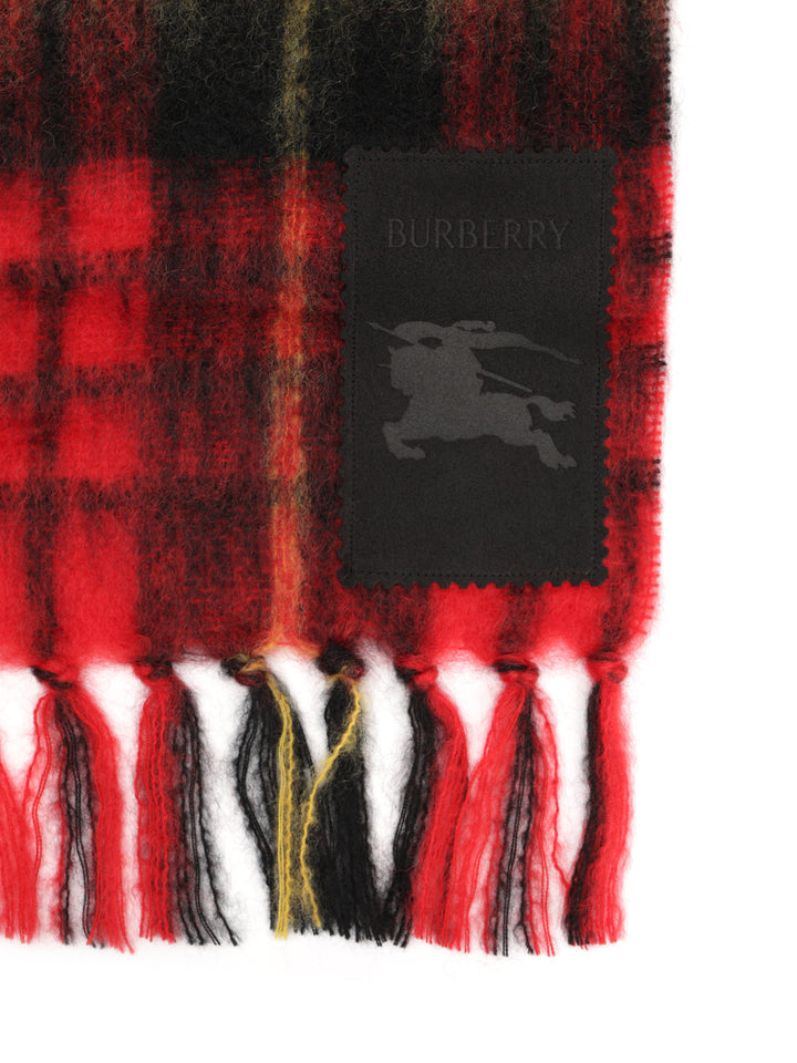 Burberry Check Wool And Mohair Scarf Scarves And Foulards - Rosso | 552d27b493d8d05cac42683fd18f2ffec8d0c77c