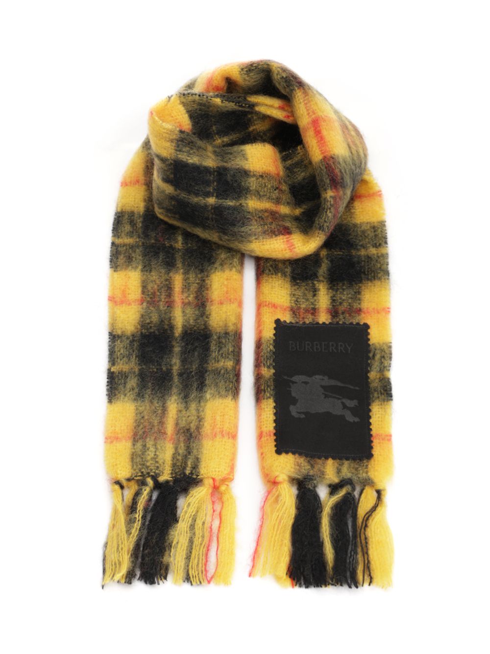 Burberry Check Wool And Mohair Scarf Scarves And Foulards - Giallo | d3f882876eee387f65e3c5553a057c3ef160861d