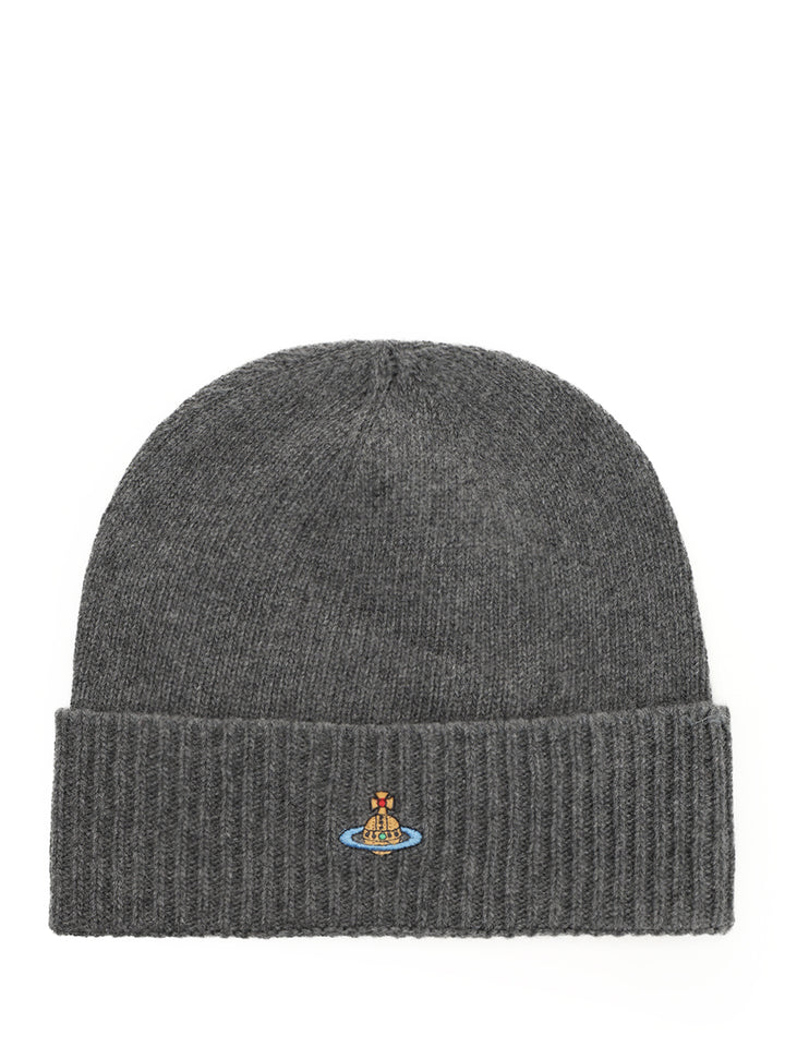Vivienne Westwood Cashmere Beanie Classic Cappelli - Grey | fc883081dba45b1f06a88d6bfcba55f51dc4c533