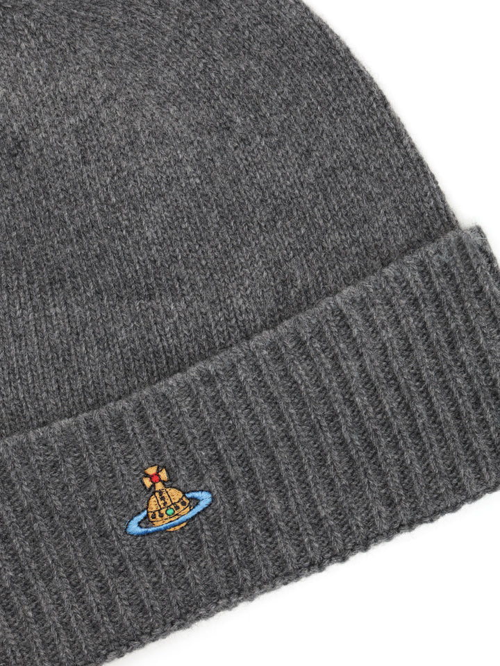 Vivienne Westwood Cashmere Beanie Classic Cappelli - Grey | c5194fb77cad28b4a19f594b7475e629b2acaf31