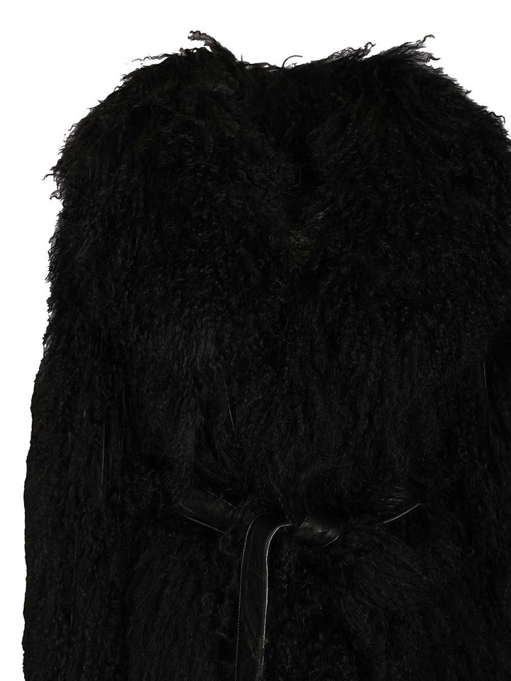 Numero Otto Mongolian Coat Coats - Nero | 0d21d22c543616279d8d4a69f0255a1a48cd1791