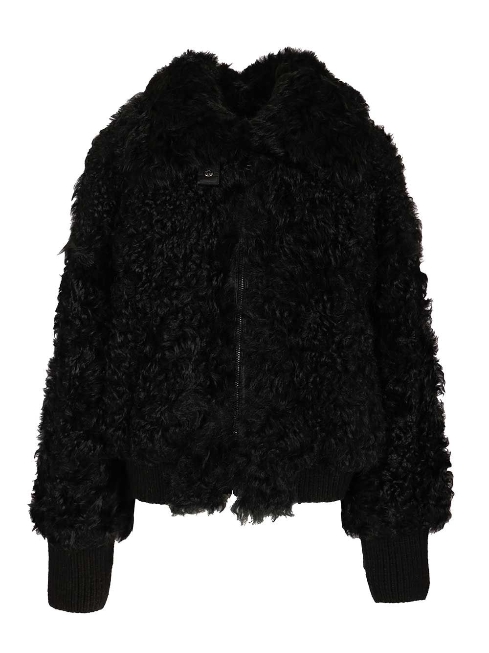 Numero Otto Shearling Bomber Jacket Coats - Nero | 08b3a7a667713c5162caaae114a3c5bfee086243