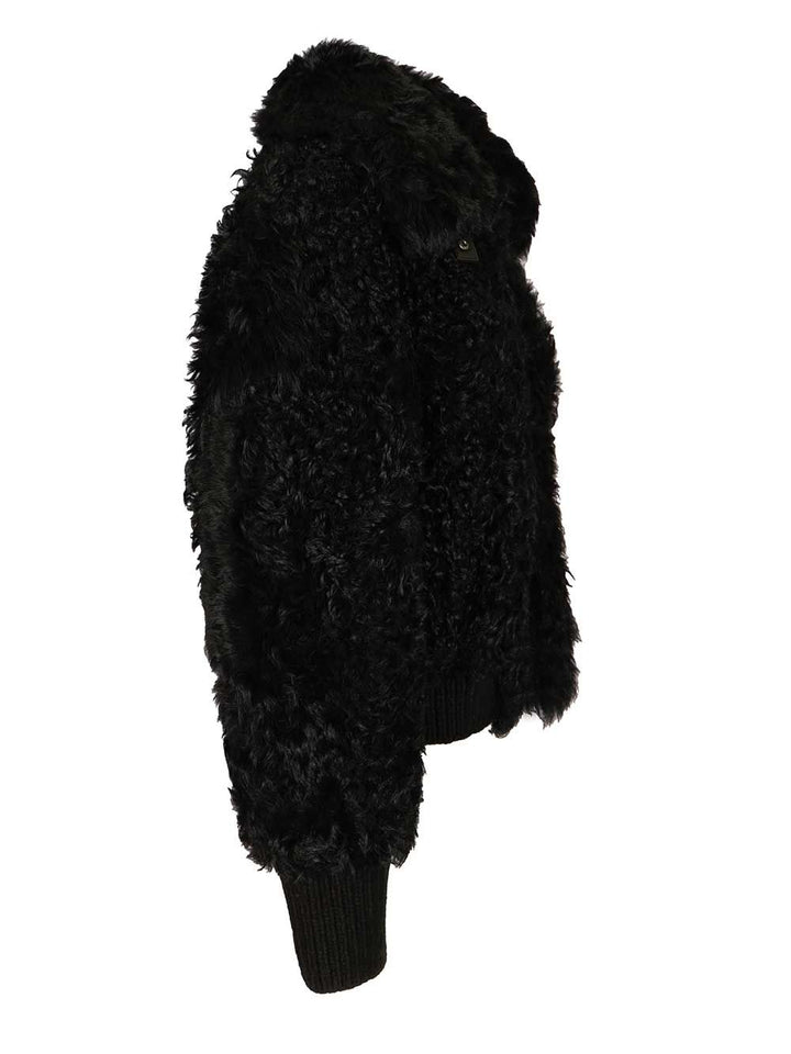 Numero Otto Shearling Bomber Jacket Coats - Nero | 26ce7b4d088581d002d11e98b78447cef1d38045
