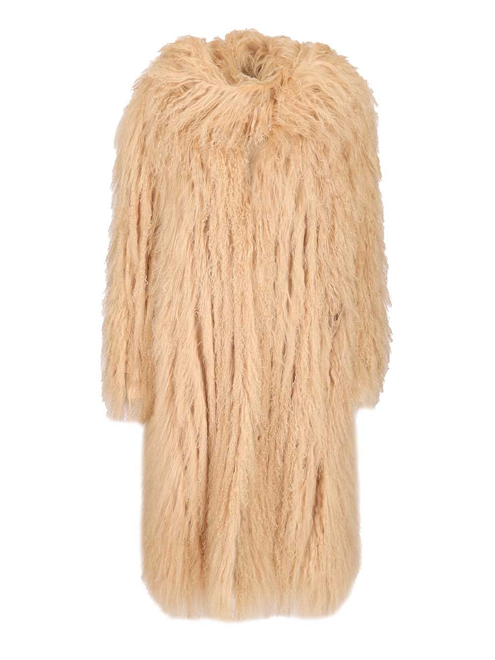 Numero Otto Long Coat Coats - Beige | cf71501b954ebf7ff93337069cdf749e27f14071