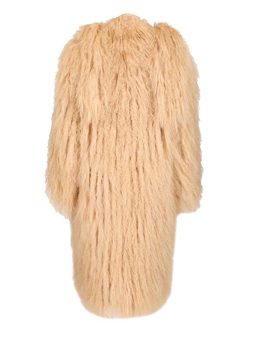 Numero Otto Long Coat Coats - Beige | 52227b91bb9544cf330c5c0f4aa77cfc93352af6